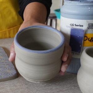 C. Sampler Class - Wheel Throw Cup + Hand Build Tea Jug : Ice Tea Dreams
