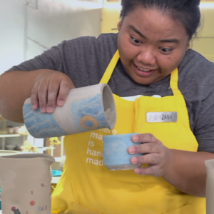 C. Sampler Class - Wheel Throw Cup + Hand Build Tea Jug : Ice Tea Dreams